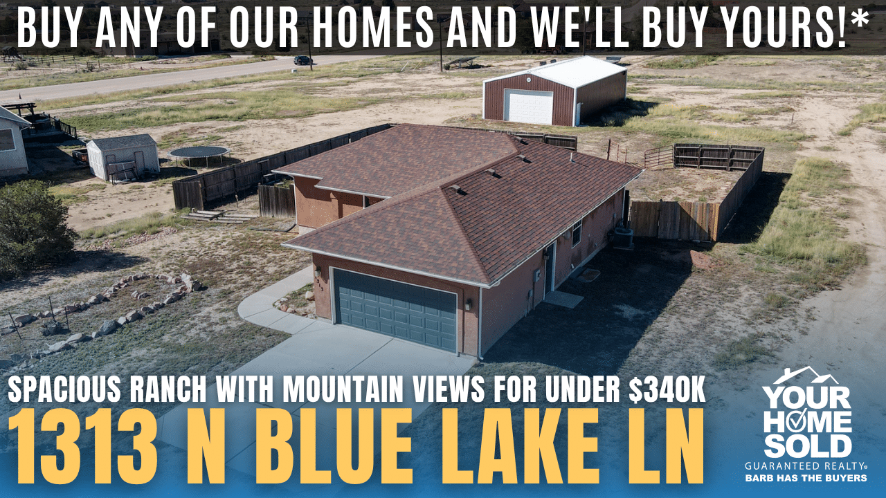 1313 N Blue Lake Ln, Pueblo West, CO 81007 | Spacious Ranch with Mountain Views for Under $340K